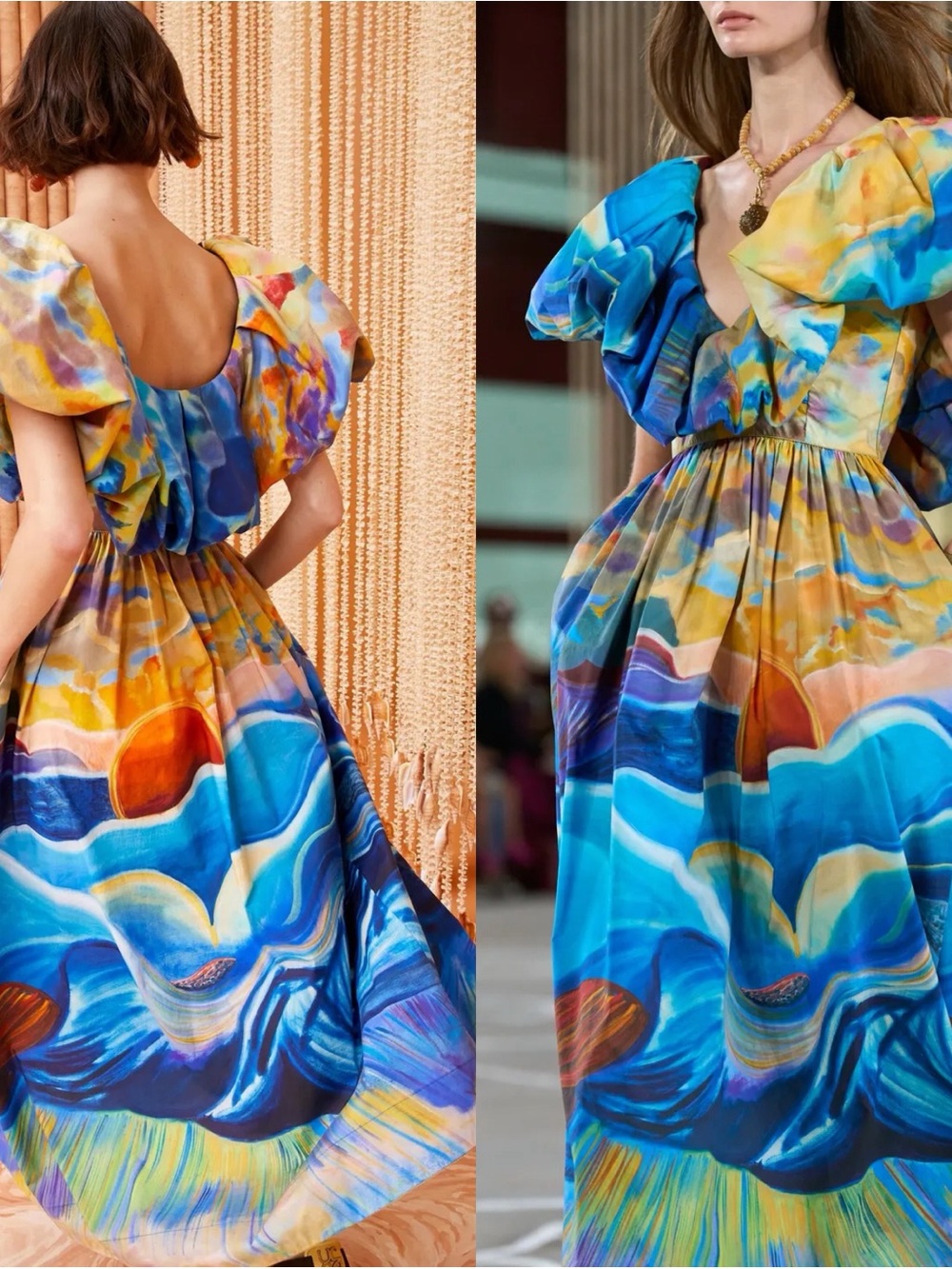 NWT Ulla Johnson Francesca Tuck Landscape Limited Edition Midi Dress Size 4 - Picture 2 of 14